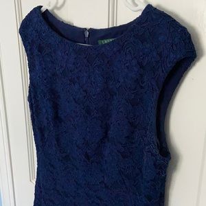 RALPH LAUREN Navy Lace Dress
